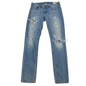 Rag & Bone Womens The Dre Jeans Slim Distressed Size 26 Waist